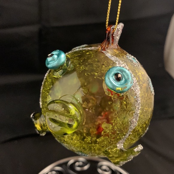 🎄Set Of 5 Hand Blown Glass Fish Christmas Ornaments - Picture 15 of 16